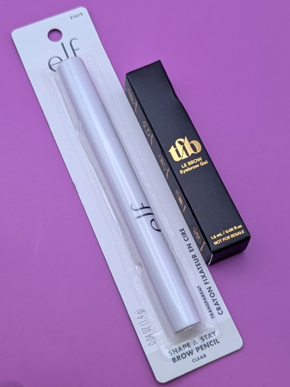 elf Clear Eyebrow Wax Stick NIP + Trust Fund Beauty Clear Eyebrow Gel Mini NIB